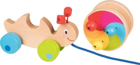 Drewniana zabawka do ciągnięcia Ślimaczek w podróży 54900- Goki, zabawki drewniane