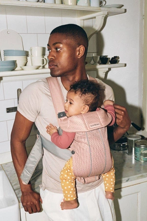 BABYBJORN MINI 3D Mesh – nosidełko, Zgaszony Róż