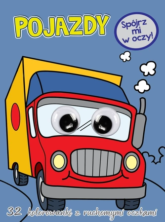 Pojazdy kolorowanka z oczkami