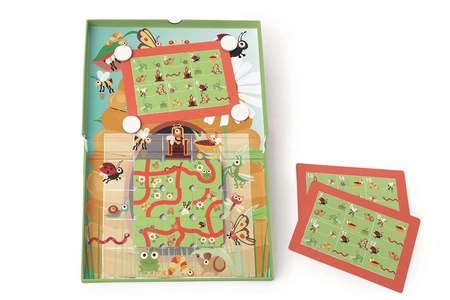 Scratch, magnetyczna układanka - 18 kart zadań Labirynt Ogród