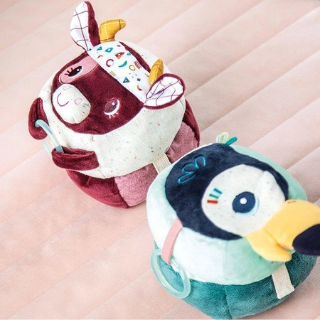 LILLIPUTIENS Przytulanka aktywizująca wielofunkcyjna Krówka Rosalie 9 m+