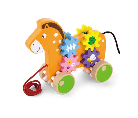 Drewniany Konik Do Ciągnięcia Viga Montessori