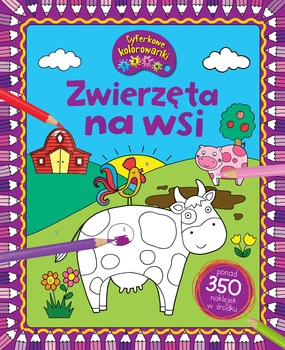 Zwierzęta na wsi cyferkowe kolorowanki