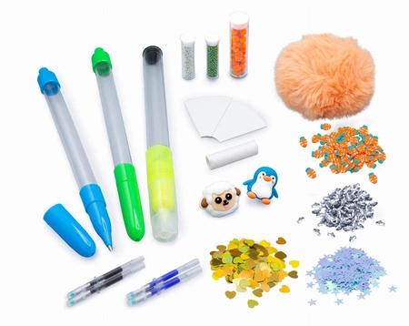 Zestaw DIY - długopisy i mazak ZWIERZĄTKA FK009