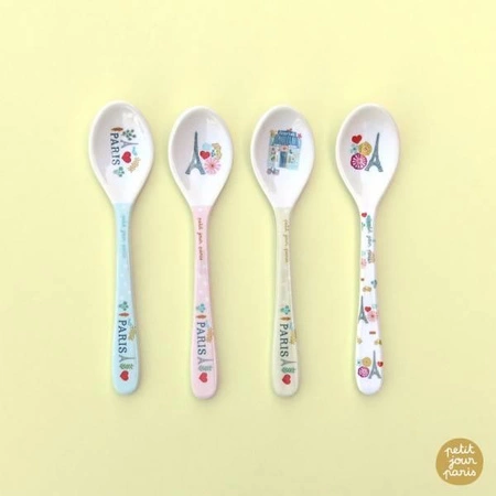 Łyżeczka melaminowa dla dzieci, Paryż Emilii 14 cm | Petit Jour Paris®