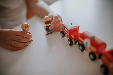 Pociąg drewniany Straż pożarna Story, Janod