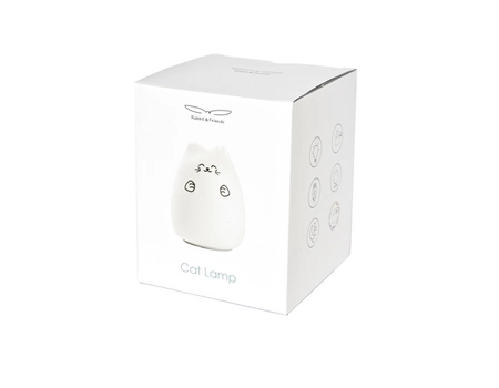 Kot Szczęściarz Lampka Silikonowa Biała Rabbit&Friends