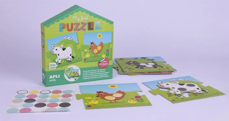Moje pierwsze puzzle z naklejkami Apli Kids