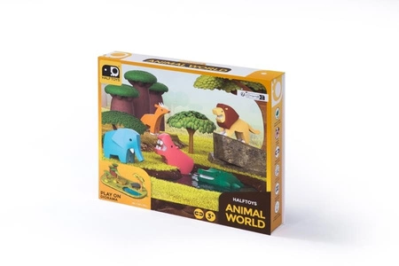 Halftoys Magnetyczny Składany Świat Pięciu Zwierząt z Makietą