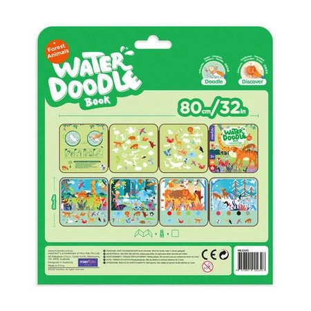 mierEdu Kolorowanka wodna z pędzelkiem - Zwierzęta leśne ME229D