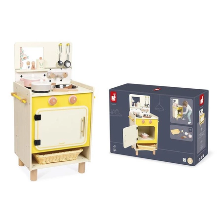 Janod Drewniana kuchnia z 10 akcesoriami Shiny Grandma 3+