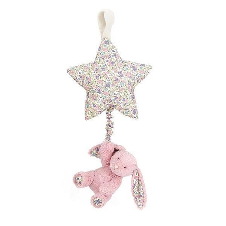 JellyCat Króliczek z Gwiazdką i Pozytywką Różowy 28 cm