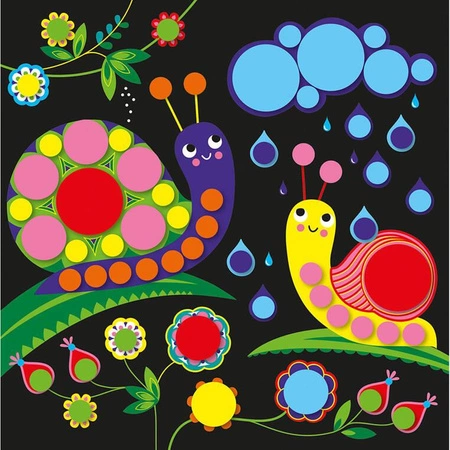 Zestaw kreatywny Okrągłe naklejki My arts & crafts 3+, Janod