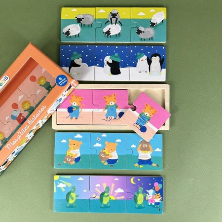 Auzou Puzzle drewniane - Codzienne historie 98925