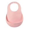 Beaba Śliniak silikonowy z kieszonką vintage pink