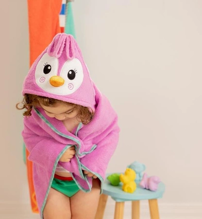 Zoocchini Ręcznik dla Niemowlaka z Kapturem Pingwin