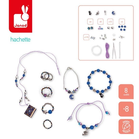Zestaw kreatywny do tworzenia biżuterii Szkoła magii 8+, Janod
