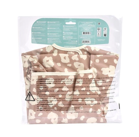 Beaba Śliniak 2w1 z odpinanym długim rękawem Savannah bloom