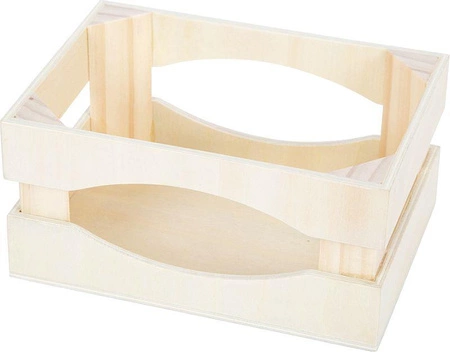 Drewniana skrzynka na mleko z butelkami Fresh Small Foot 12354