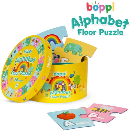 Boppi, podłogowe dwustronne puzzle XL 26 el Alfabet