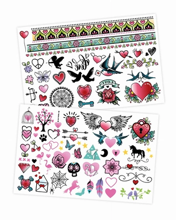 Tatuaże kolorowe dla dziewczynki 75 sztuk TA003