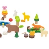VIGA Drewniane Klocki Kolorowe Leśne Opowieści Pudełko 58el.