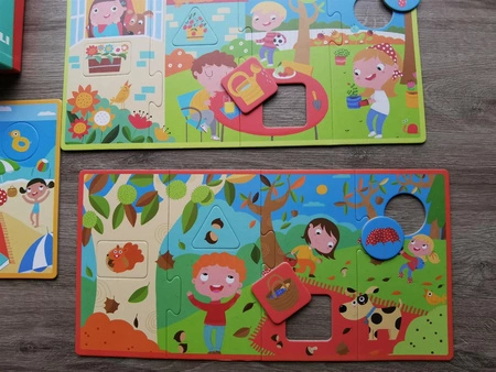 Puzzle 4 układanki Apli Kids - Cztery pory roku 3+