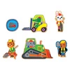 Mudpuppy Puzzle podłogowe Plac budowy z unikalnymi kształtami 25 elementów 2+