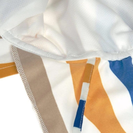 Lassig Czapka przeciwsłoneczna z daszkiem i osłoną karku UV80 Splash & Fun Fale blue/nature, rozm. 46/49