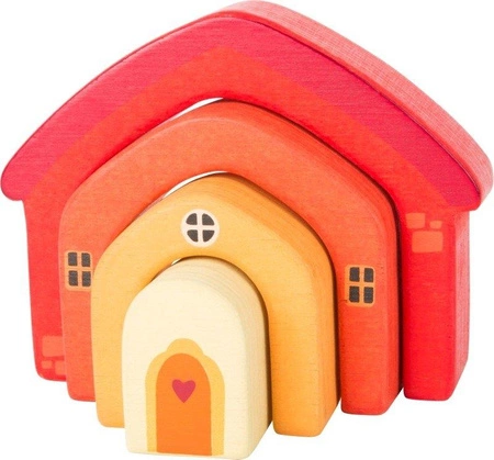 Klocki drewniane Domek z sercem, 10648-Small foot, Zabawki na roczek