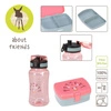 Lassig Zestaw na lunch Lunchbox + Tritanowa butelka - bidon 460 ml About Friends Dinozaur różowy