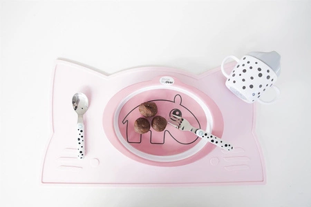 Silikonowa podkładka Kotek We Might Be Tiny - Powder Pink