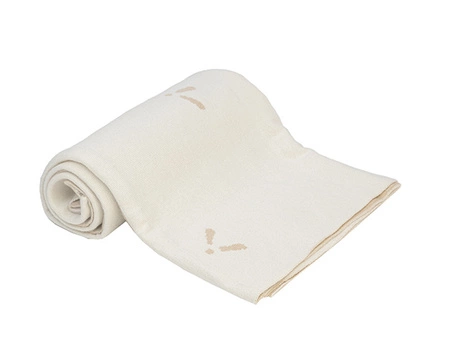 Kocyk bawełniany 80x100 cm piaskowy pszczółki PIAPIMO