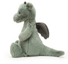 JellyCat Smok Miętowo-Szary 31 cm