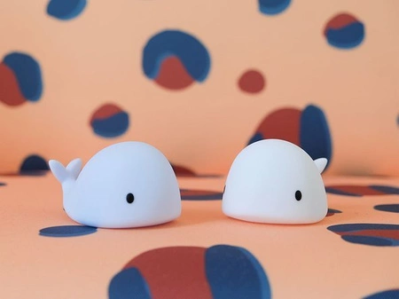 Lampka nocna LED wieloryb Moby Mini Biała FLOW AMSTERDAM