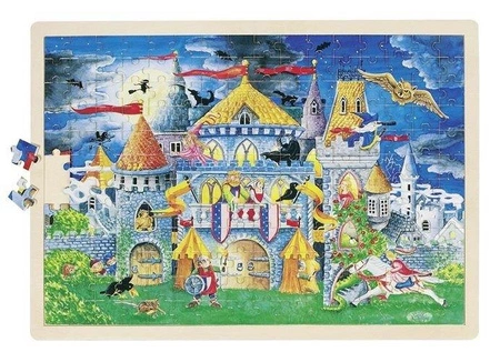 Baśniowy świat, puzzle drewniane 192 elementy, goki