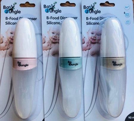 B-Pojemnik silikonowy z łyżeczką blue mint