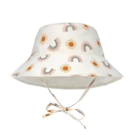 Lassig Dwustronny kapelusz przeciwsłoneczny UV80 Splash & Fun Tęcza nature, rozm. 46/49