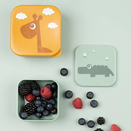 Done by Deer Friends Zestaw Pojemników na Przekąski 3szt Powder