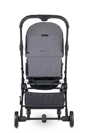 MINI by Easywalker Buggy TURN Kompaktowy wózek spacerowy z obrotowym siedziskiem 360° Soho Grey (z osłoną przeciwdeszczową w zestawie)