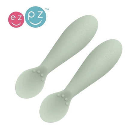 EZPZ Silikonowa łyżeczka Tiny Spoon 2 szt. pastelowa zieleń