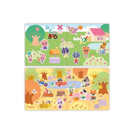 Zestaw kreatywny Grube naklejki wielokrotnego użytku My arts & crafts 2+, Janod