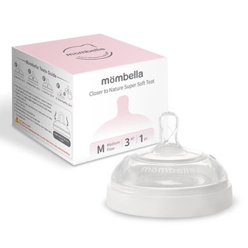 Mombella Smoczek do Butelki Antykolkowej Breast Shape M Ivory