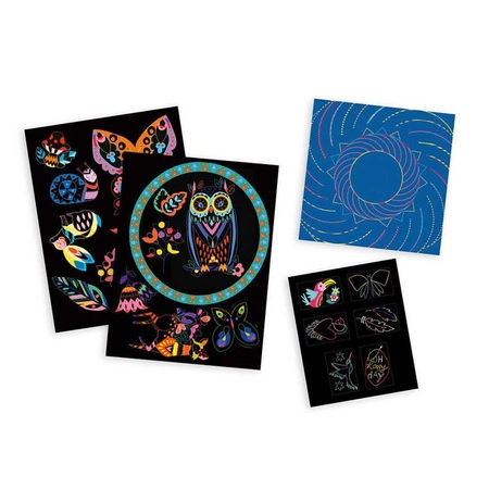 Multizestaw kreatywny 8 kreacji Wydrapywanki 7+, Janod