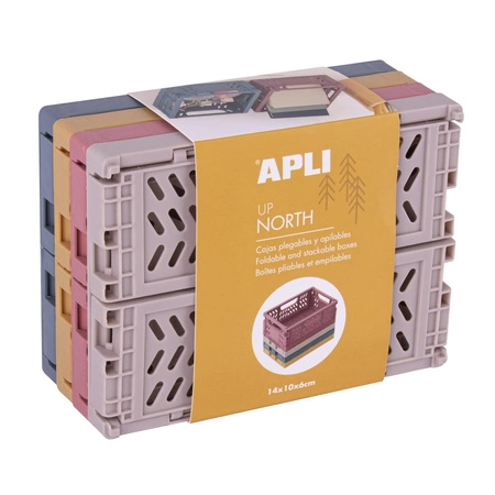 Zestaw składanych skrzynek Apli Kids S - 4 szt.