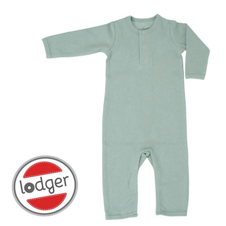 Lodger Pajacyk piżamka niemowlęca bawełniana jasna zieleń Basic Rib Peppermint r. 56