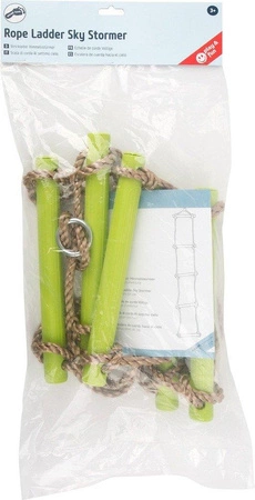Sznurkowa drabinka do wspinaczki zielona 10878-Small Foot, gry i zabawy w plenerze