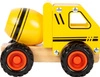 Drewniana żółta betoniarka 12286-Small Foot, drewniane pojazdy dla dzieci