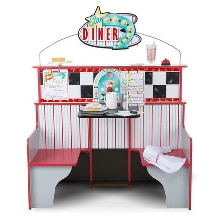 Dwustronny zestaw do zabawy w restaurację Star Diner 13951-Melissa & Doug, kuchnie i restauracje dla dzieci