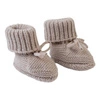Lodger Buciki niechodki z wełny merino 100% jasnobeżowe Fleece Beige 6-12 m
